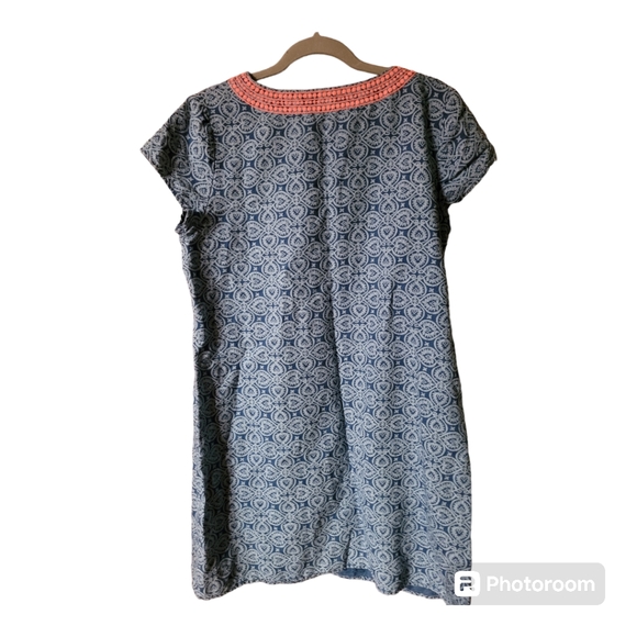 Vineyard Vines Summer shift linen blend beach vacation dress sz 12 - Picture 4 of 8